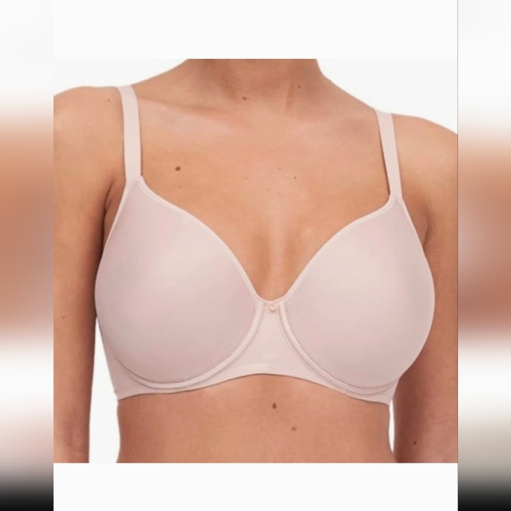 NWT Chantelle Comfort Chic Full Coverage Memory Bra - Light Blush/Nude